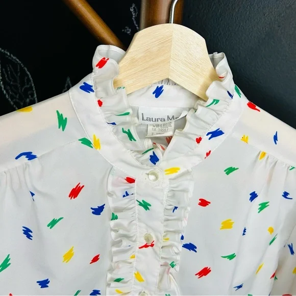 Vintage Ribbon Collar Blouse - Picture 4 of 6